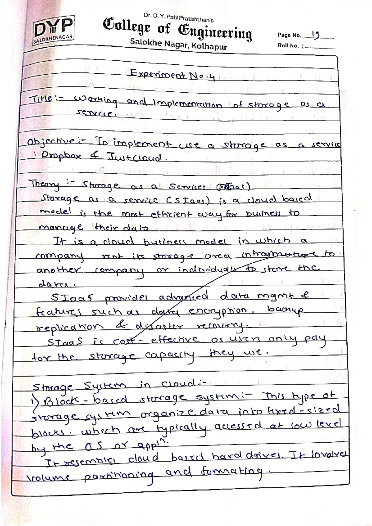 CC experiment 4 - CC Expi 4 - DYP Dr. D. Y. Patil SALOKHENAGAR College ...
