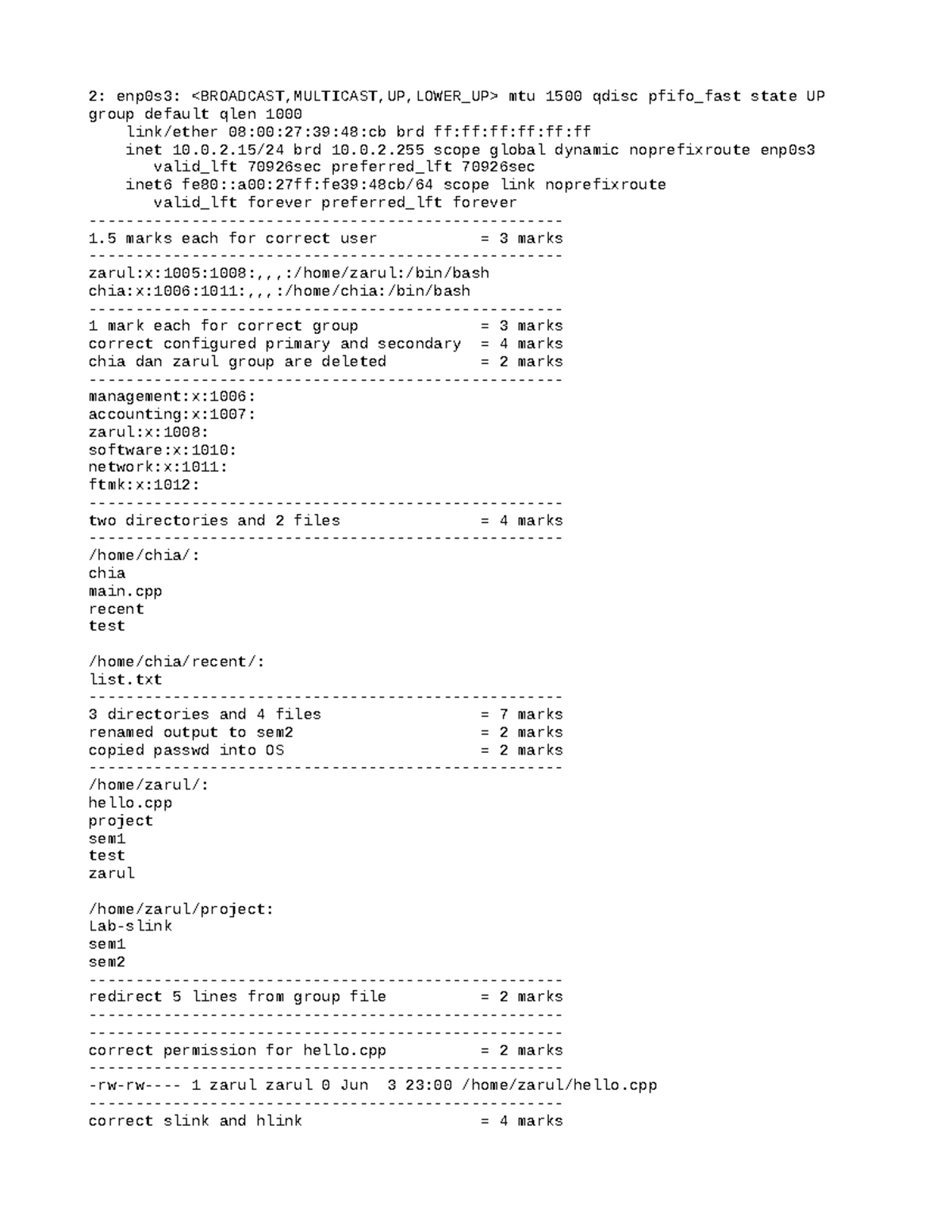 Mocktest sample - 2: enp0s3: mtu 1500 qdisc pfifo_fast state - Studocu