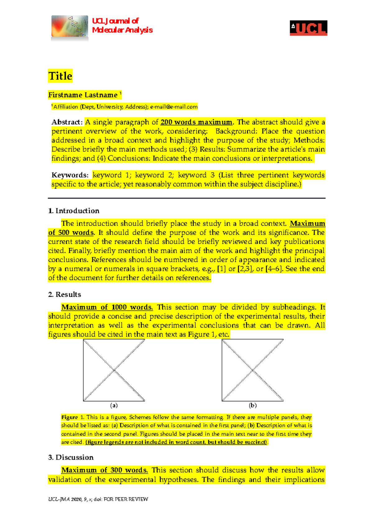 article-template-ucl-journal-of-molecular-analysis-title-firstname