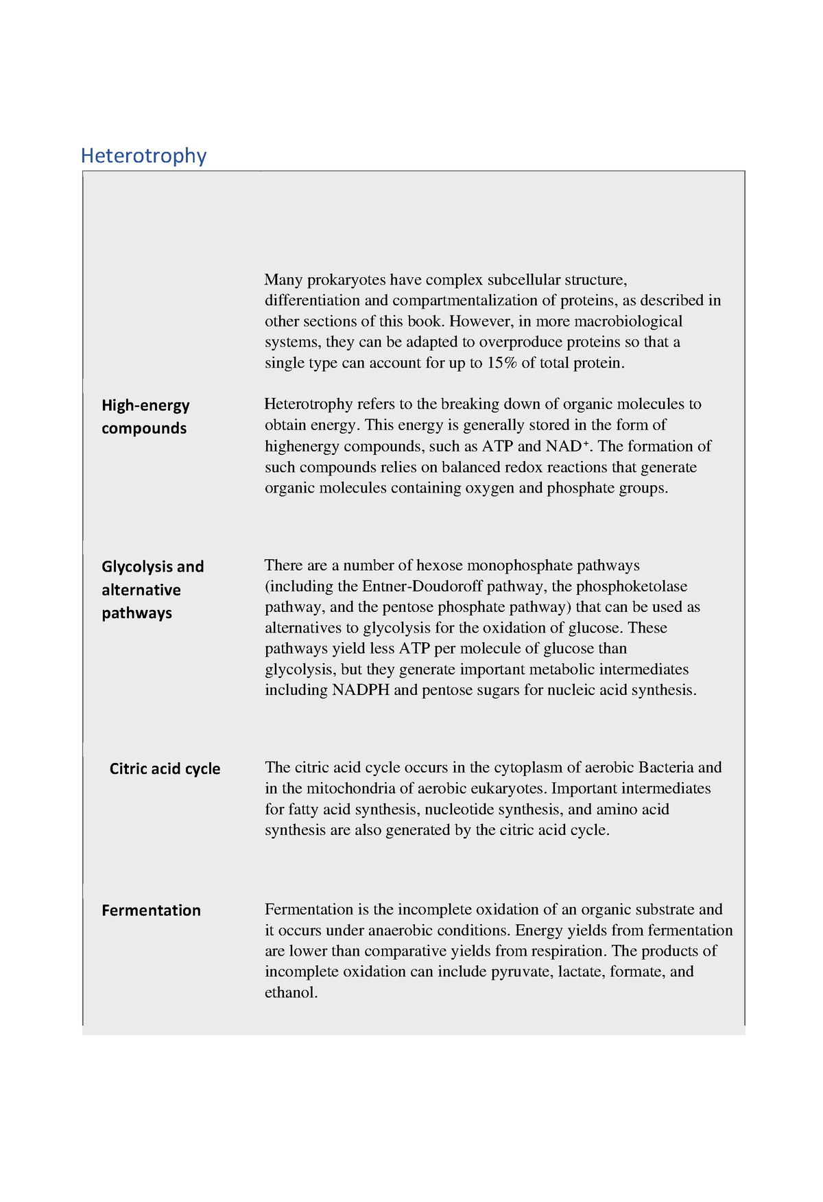 Heterotrophy - Heterotrophy Many prokaryotes have complex subcellular ...