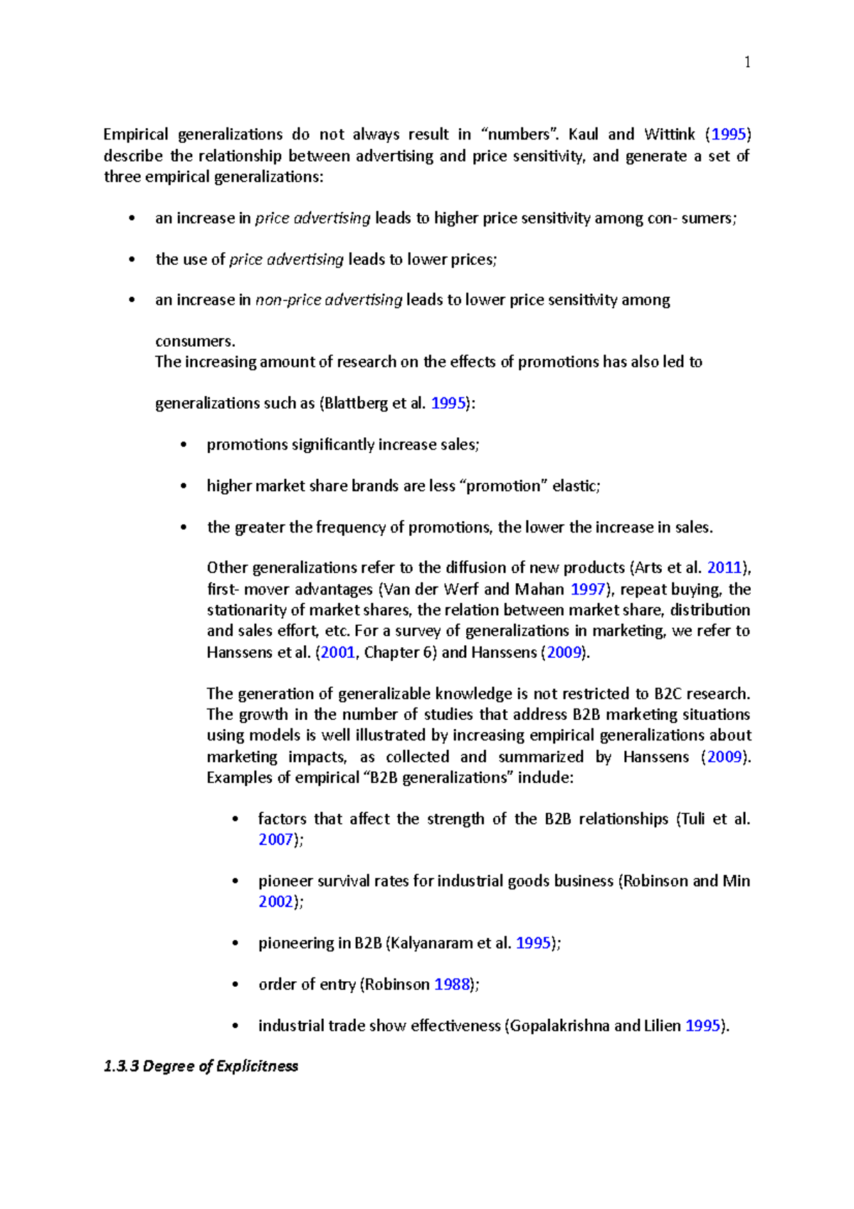 Notes3 Types of models 1 Empirical generalizations do not always