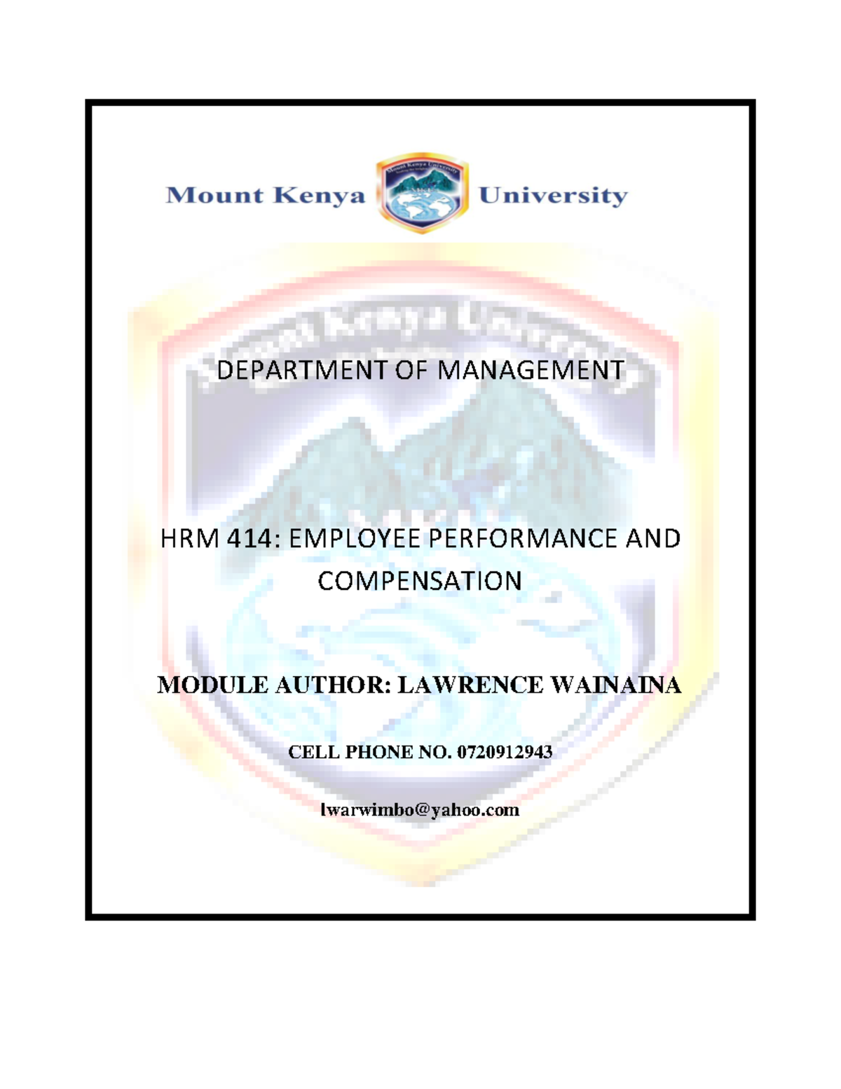 BBM4102+ Employee+ Performance+AND+ Compensation+ 1 - DEPARTMENT OF ...