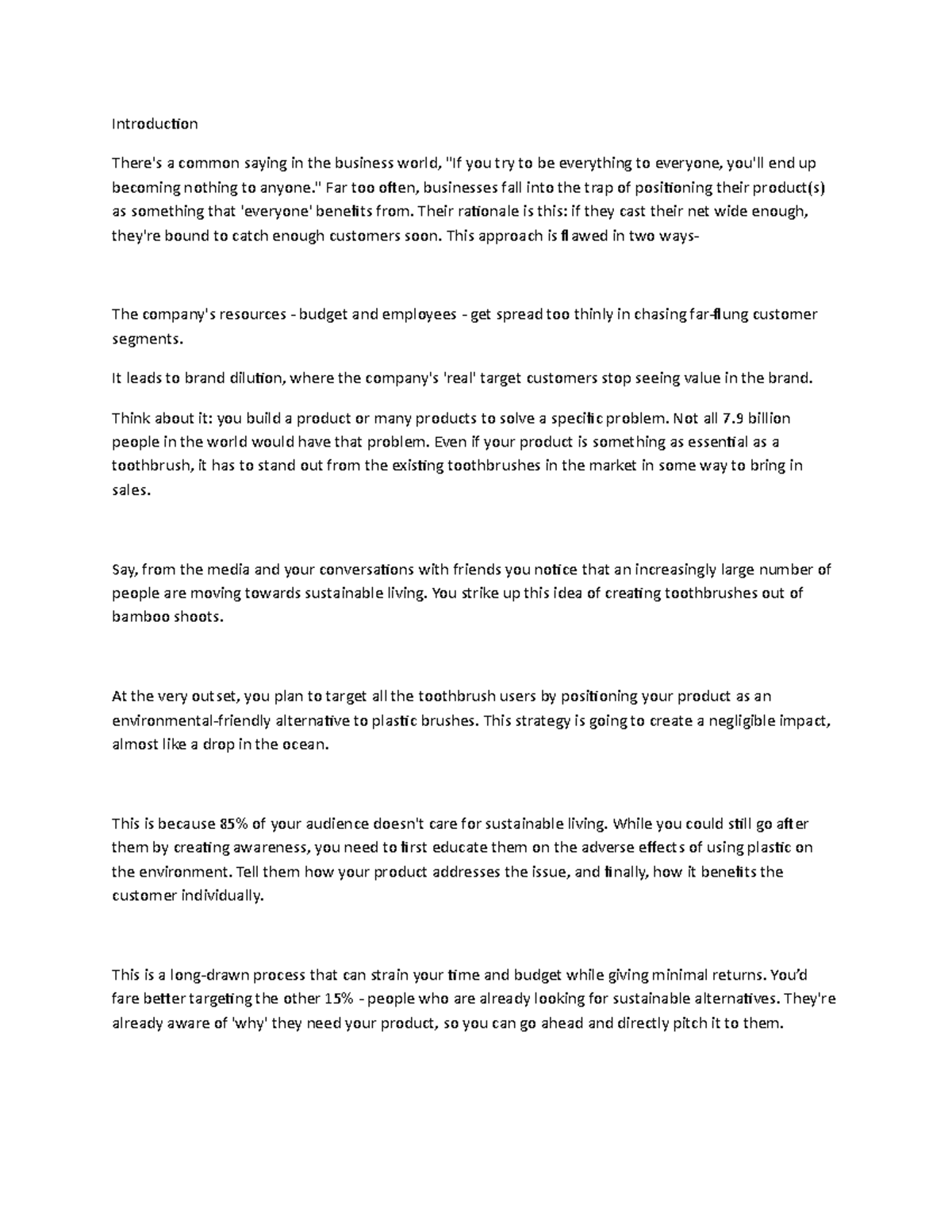 Introduction to STP model - Introduction There's a common saying in the ...