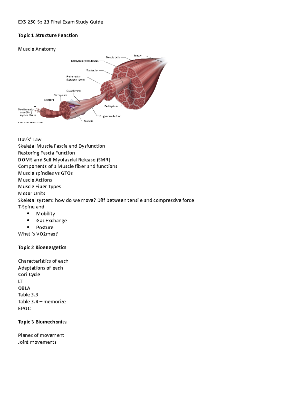 EXS 250 Sp 23 Final Exam Study Guide - EXS 250 Sp 23 Final Exam Study ...