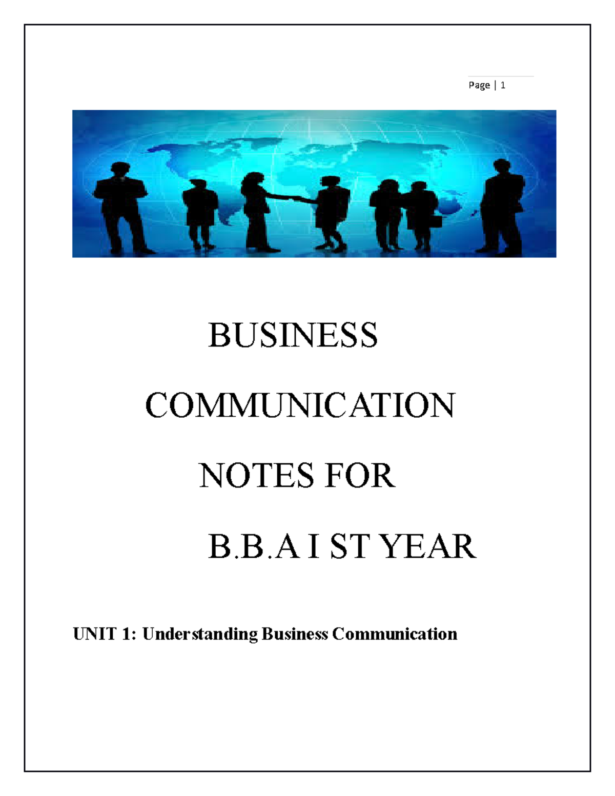 Business Communication Concept And Basics - Page | 1 BUSINESS ...