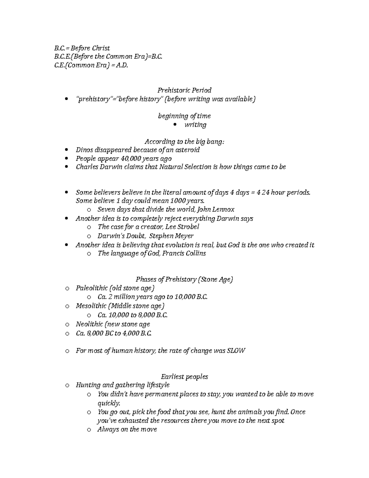 Section 1 Part 1 - B.= Before Christ B.C.(Before The Common Era)=B. C ...