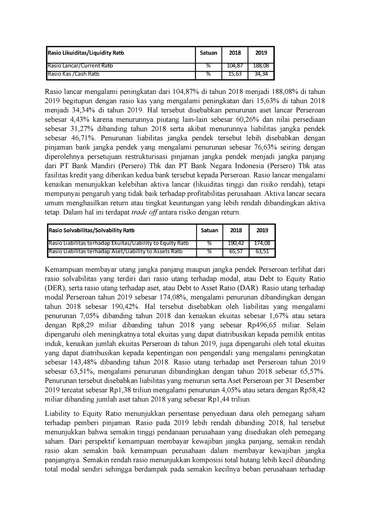 Analisis Rasio Keuangan - Rasio Lancar Mengalami Peningkatan Dari 104 ...