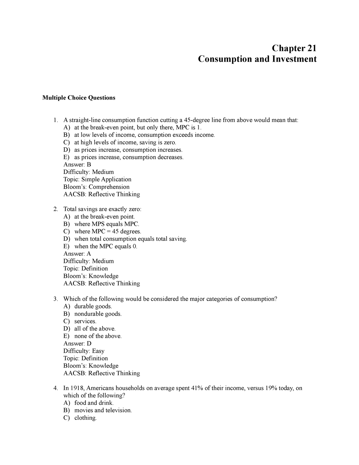 1 - Test Bank For Principle Of Economics 1 Chapter 21 - Chapter 21 ...