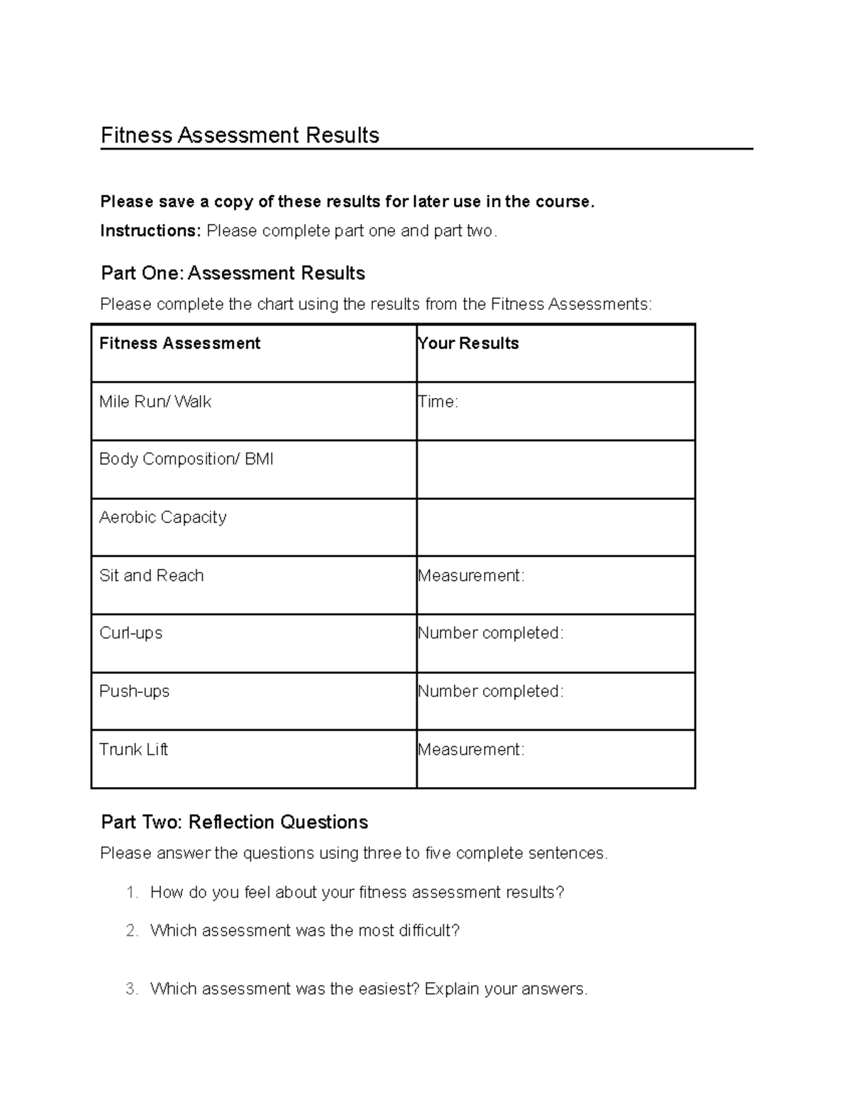 01 03 04 - made this year - Fitness Assessment Results Please save a ...