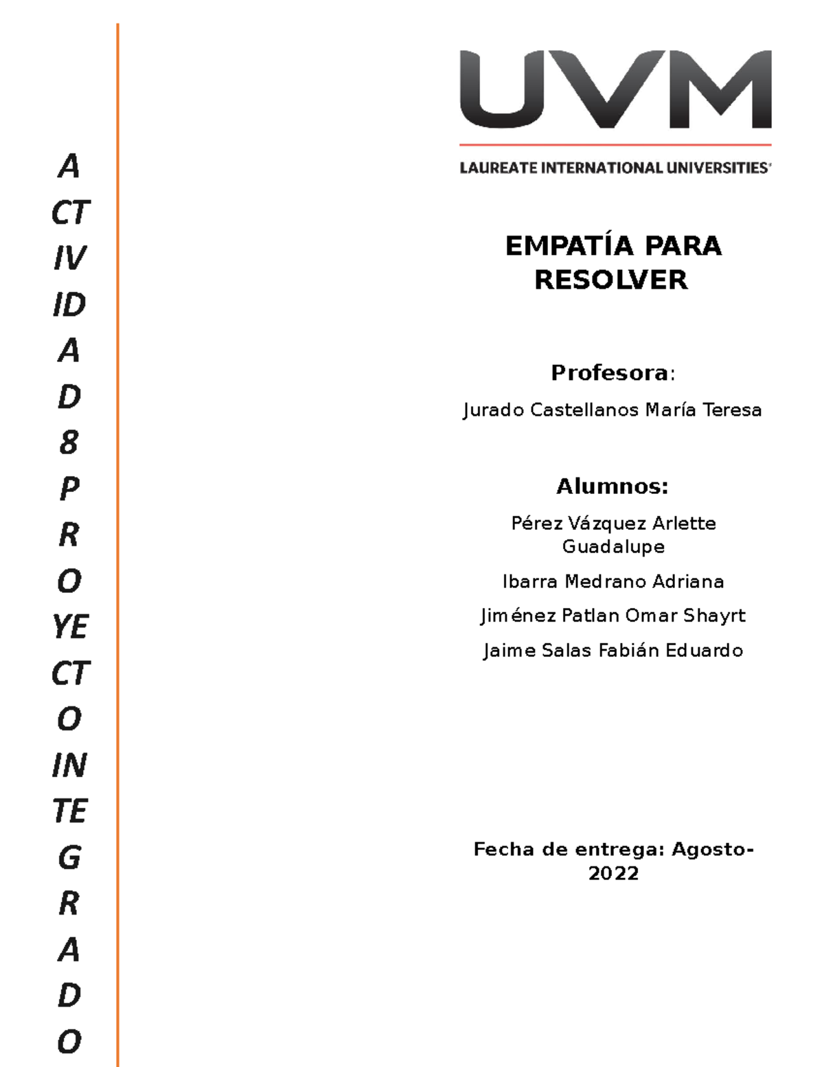 Actividad #8 - 1.Lean detenidamente los recursos establecidos para las ...