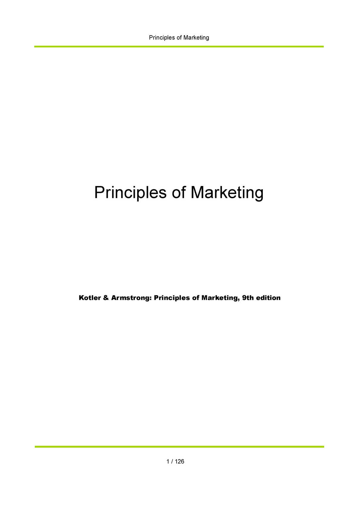 Principles Of Marketing Principles Of Marketing - Principles Of ...