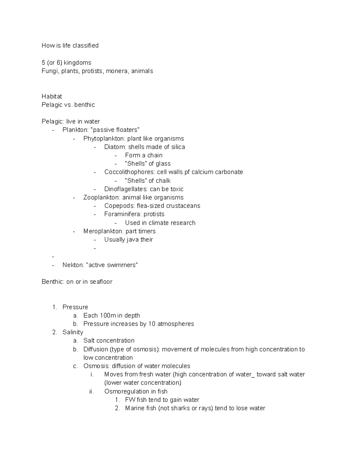 How is life classified Notes - How is life classified 5 (or 6) kingdoms ...