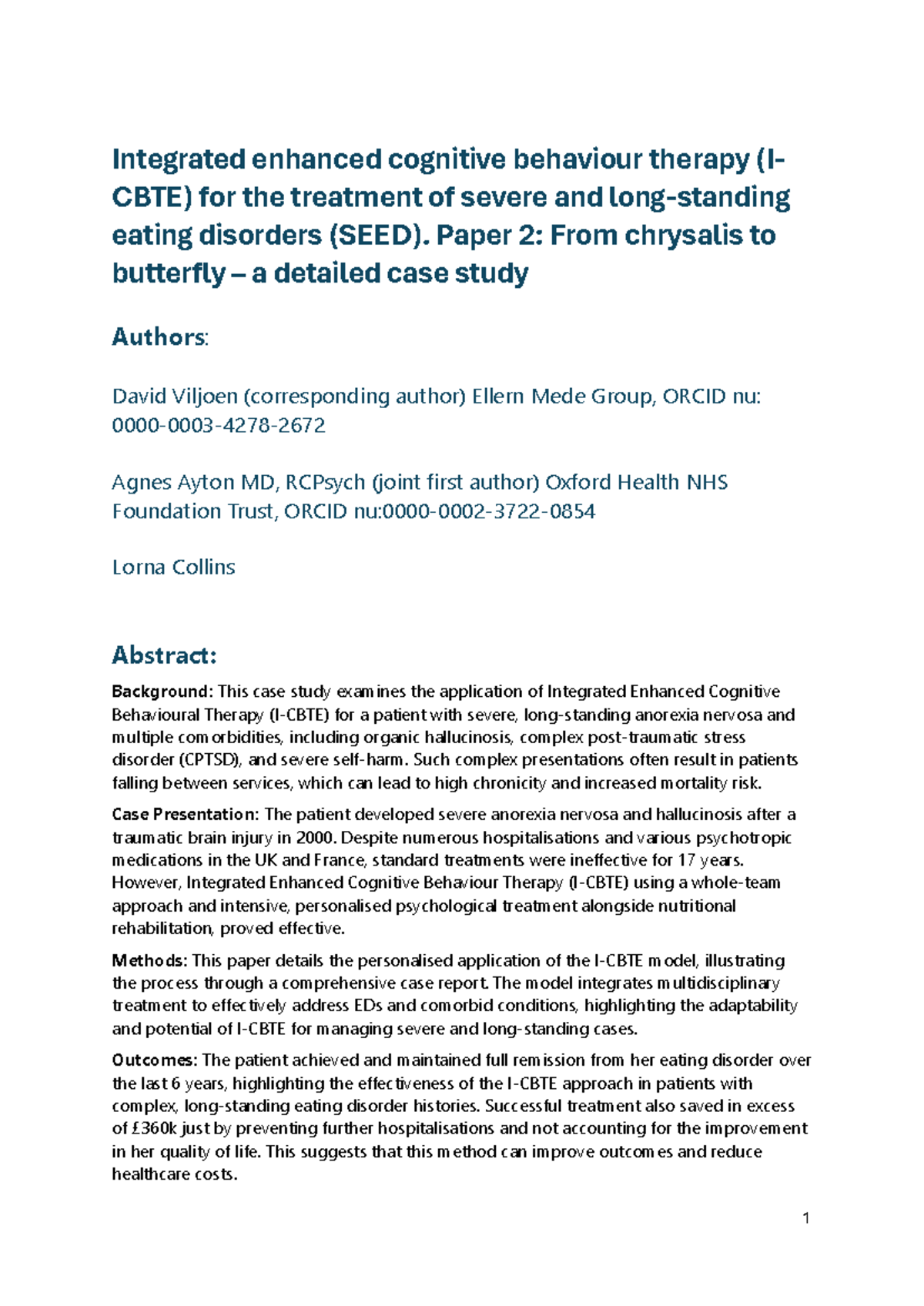 Paper 2.From Chrysalis to Butterfly final (Preprint 2) - Integrated ...