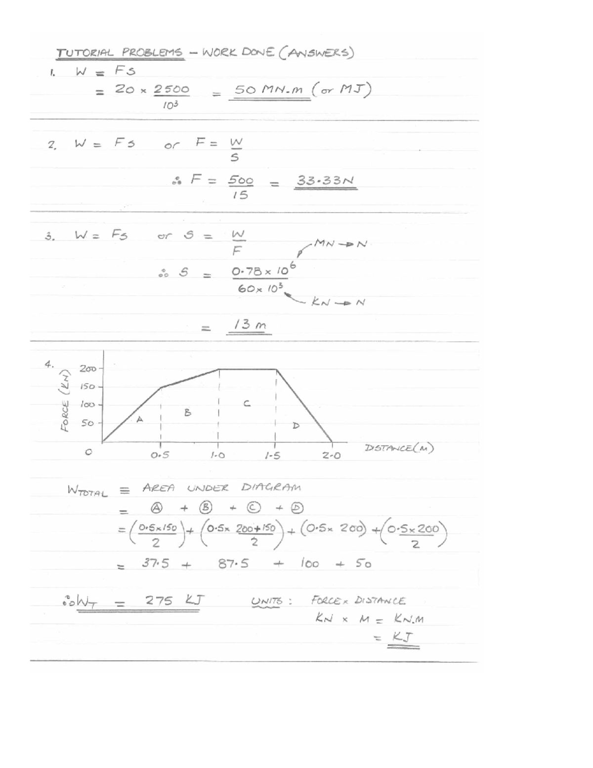 case study questions on work energy and power