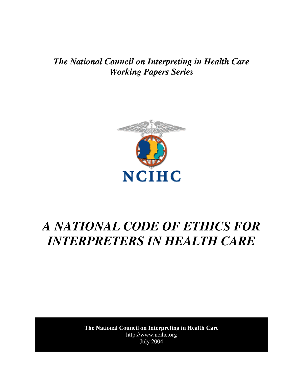 Ncihc National Code of Ethics copy - The National Council on ...