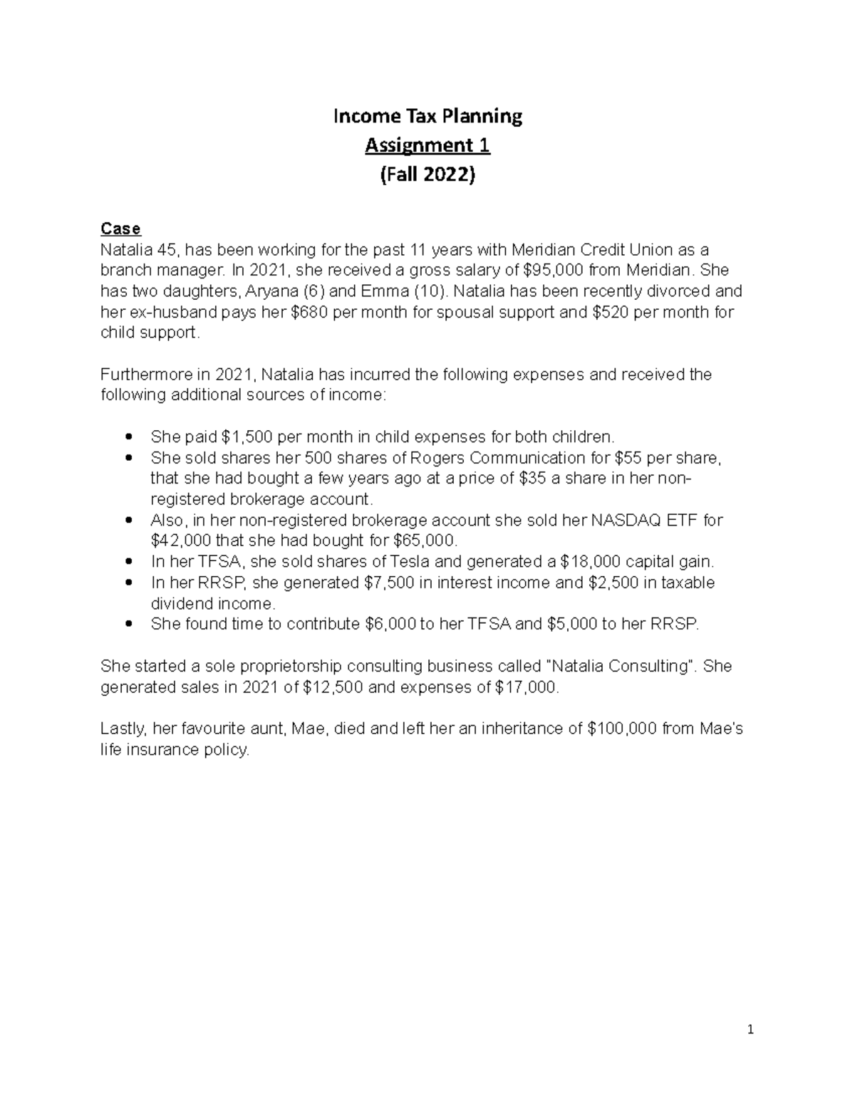 income tax assignment topics