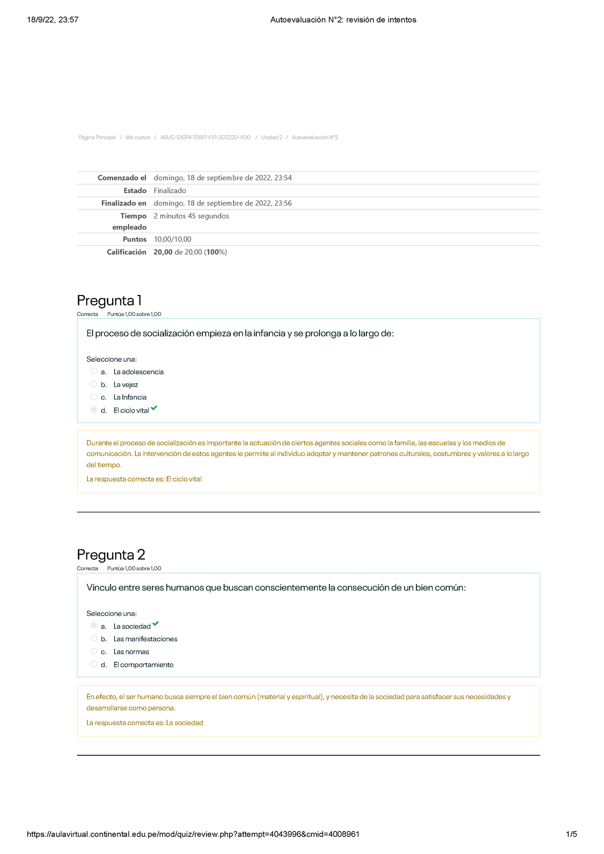 Autoevaluación N°2 - Página Principal / Mis Cursos / ASUC-01074-11397 ...