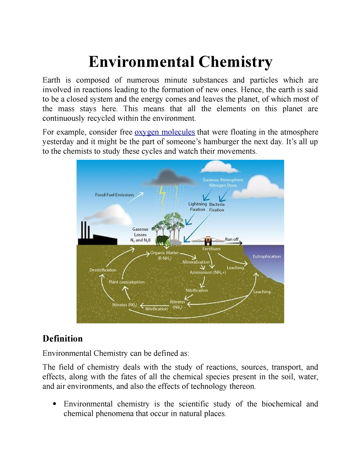 research paper on environmental chemistry