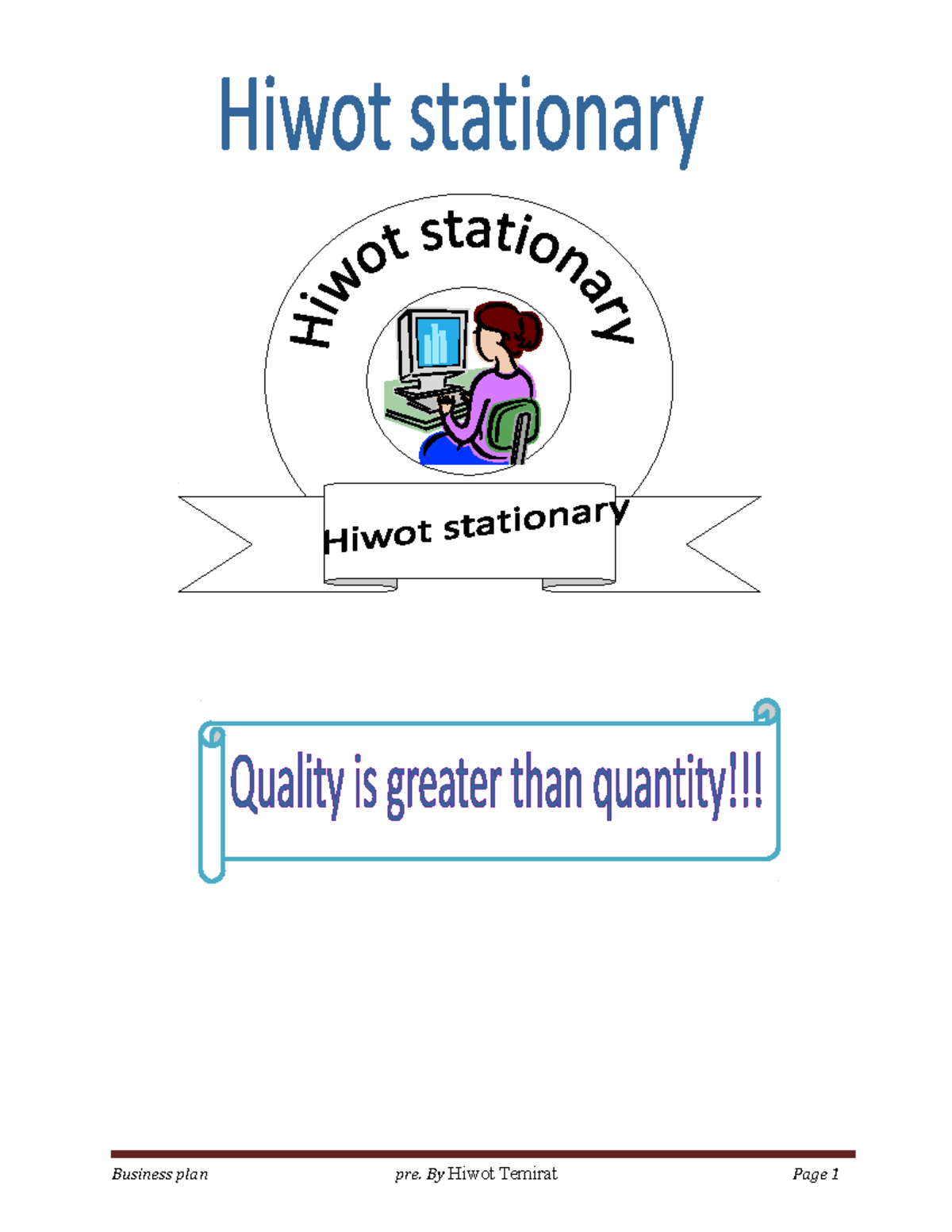 Assignment of enterprenuership hwt Name and address of the business o