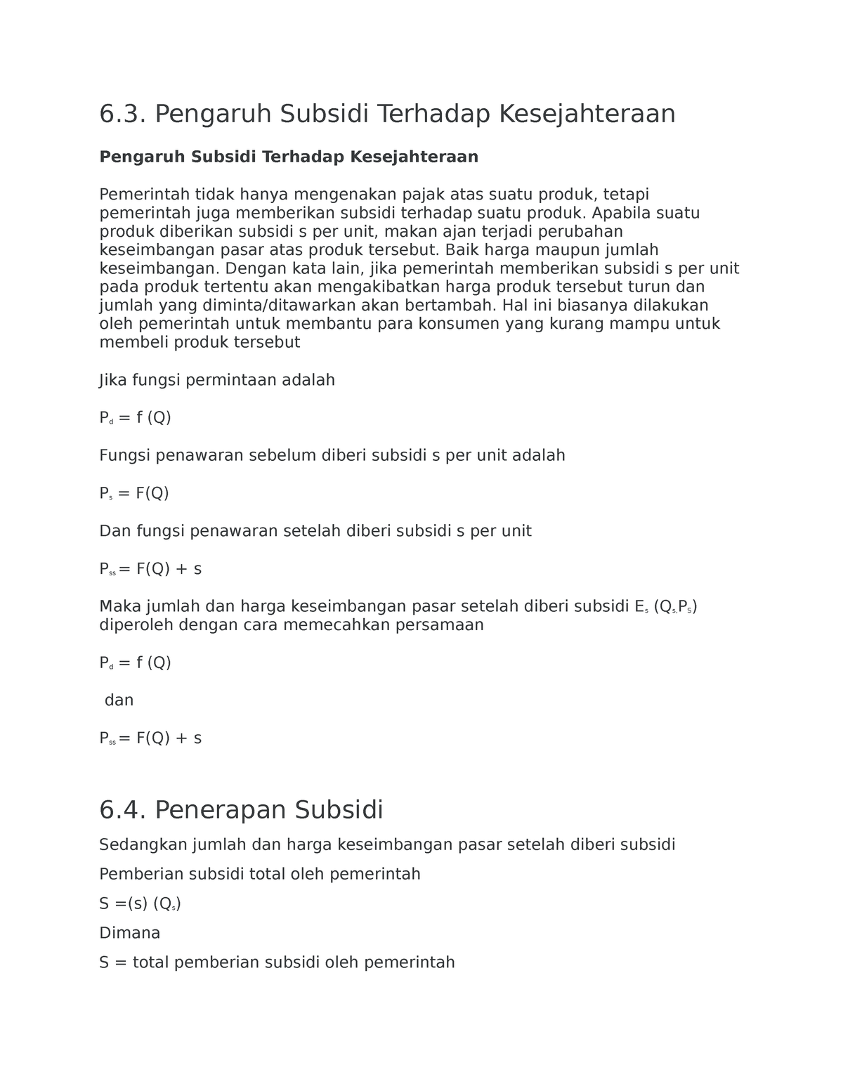 12. Pengaruh Pajak Dan Subsidi - 6. Pengaruh Subsidi Terhadap ...