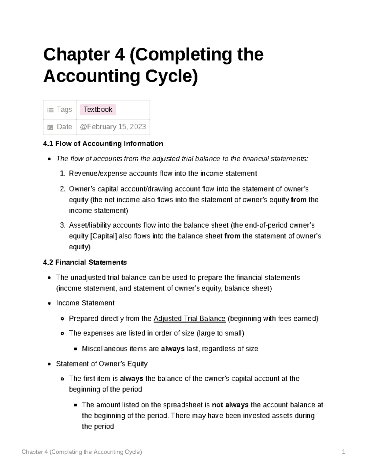 Completing The Accounting Cycle - Chapter 4 (Completing The Accounting ...