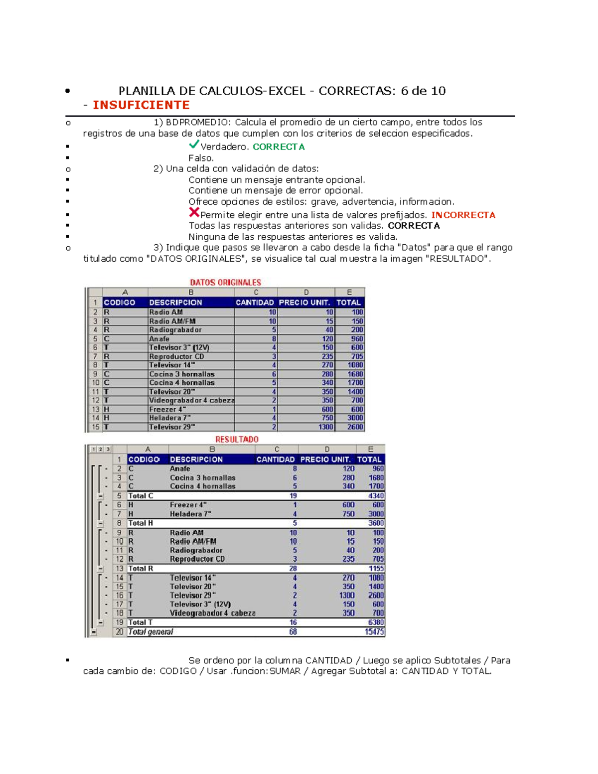 PDC Excel, Power Point E Integracion - PLANILLA DE CALCULOS-EXCEL ...