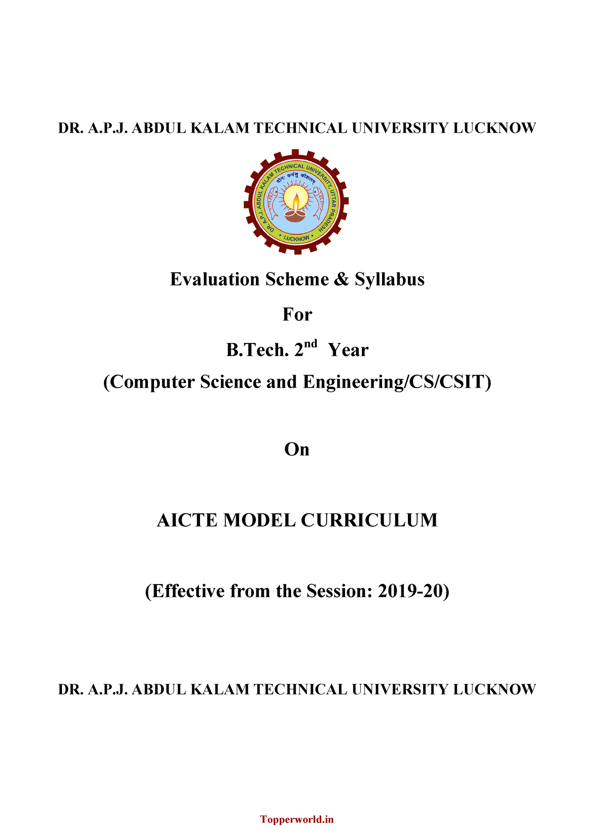 AKTU-2nd-CSE Watermark - DR. A.P. ABDUL KALAM TECHNICAL UNIVERSITY ...