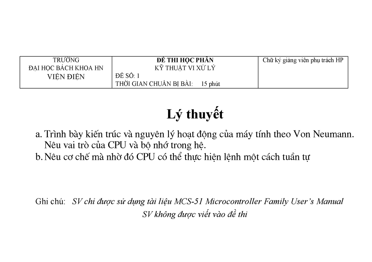 DT - Material For Studying - Lý Thuyết A. Tr×nh Bμy KiÕn Tróc Vμ Nguyªn ...