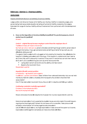Delictual Liability Establishing the duty of care - Delictual Liability ...