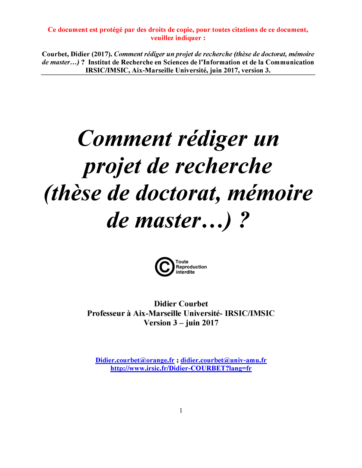 comment présenter un projet de recherche