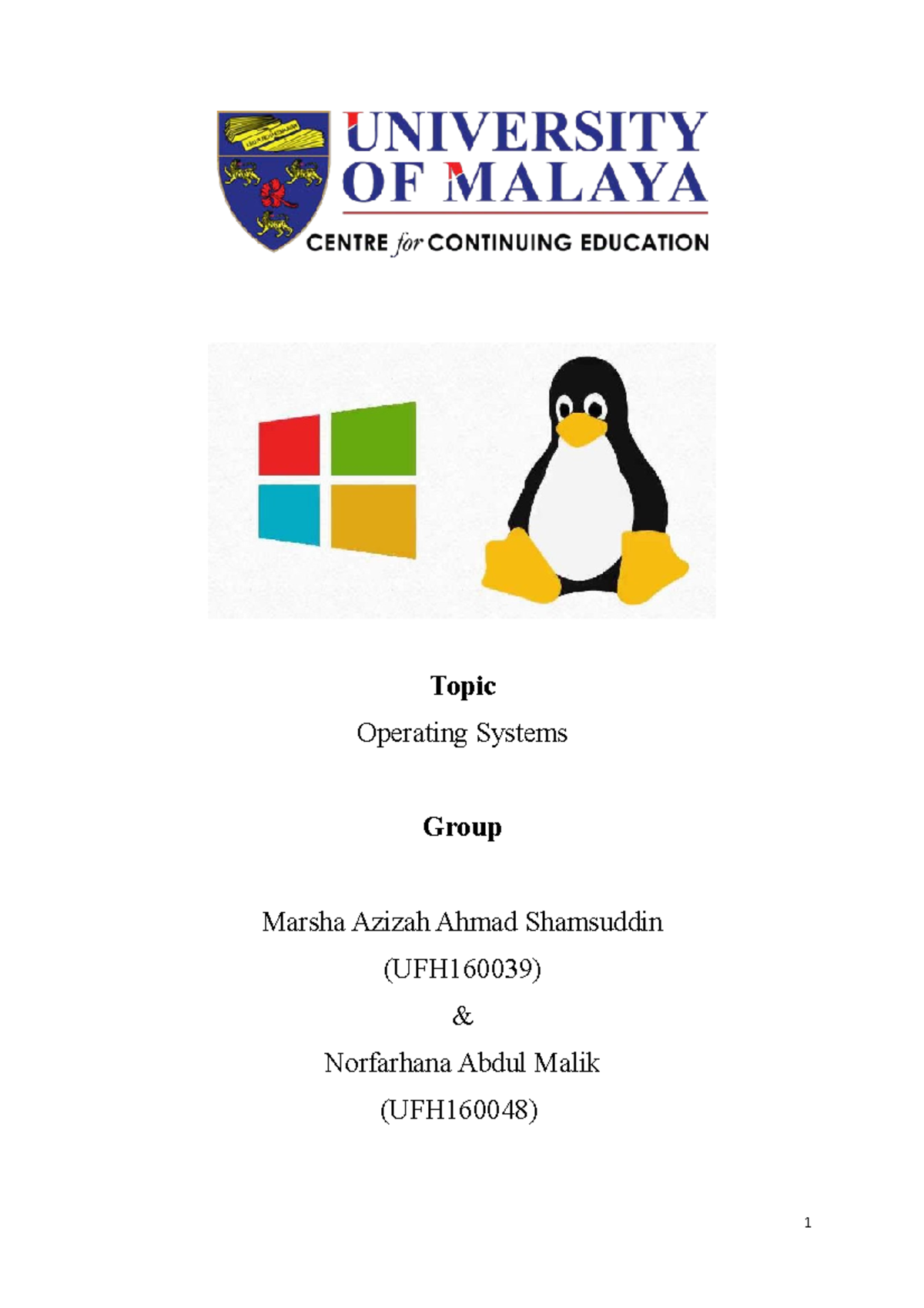 OS - Operating System - Topic Operating Systems Group Marsha Azizah ...