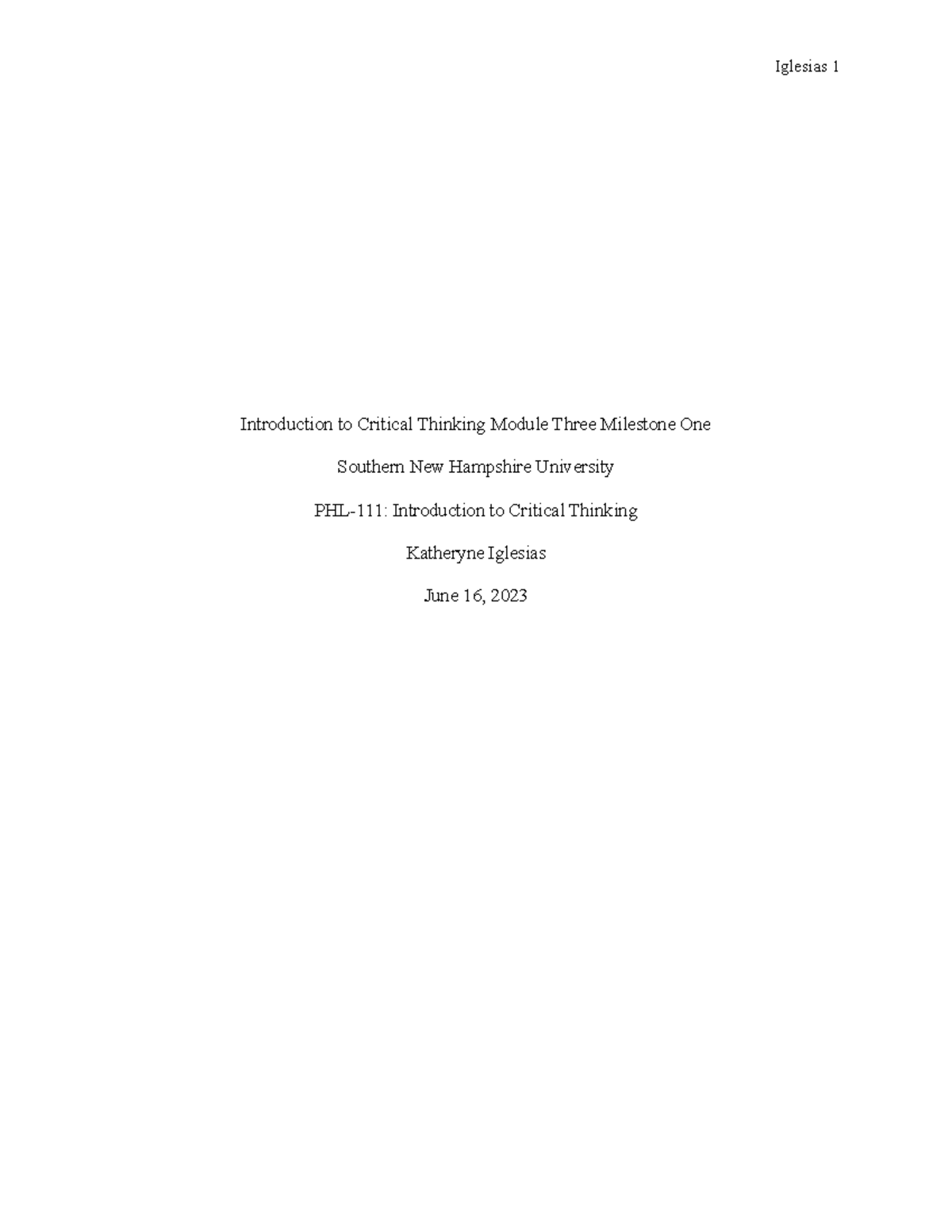 PHL111 Milestone 3-2 PA copy copy - Introduction to Critical Thinking ...