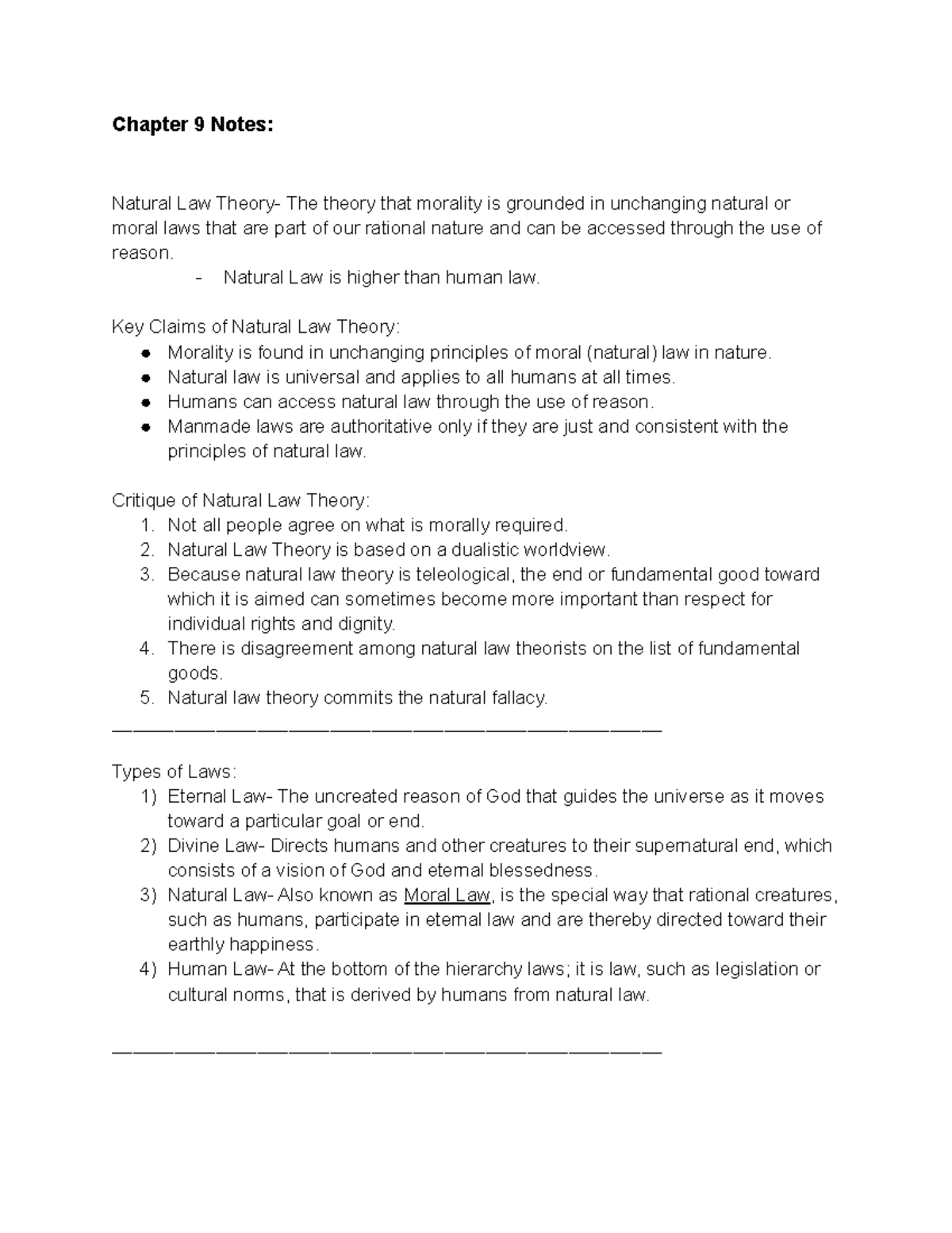 biomedical-ethics-chapter-9-notes-chapter-9-notes-natural-law