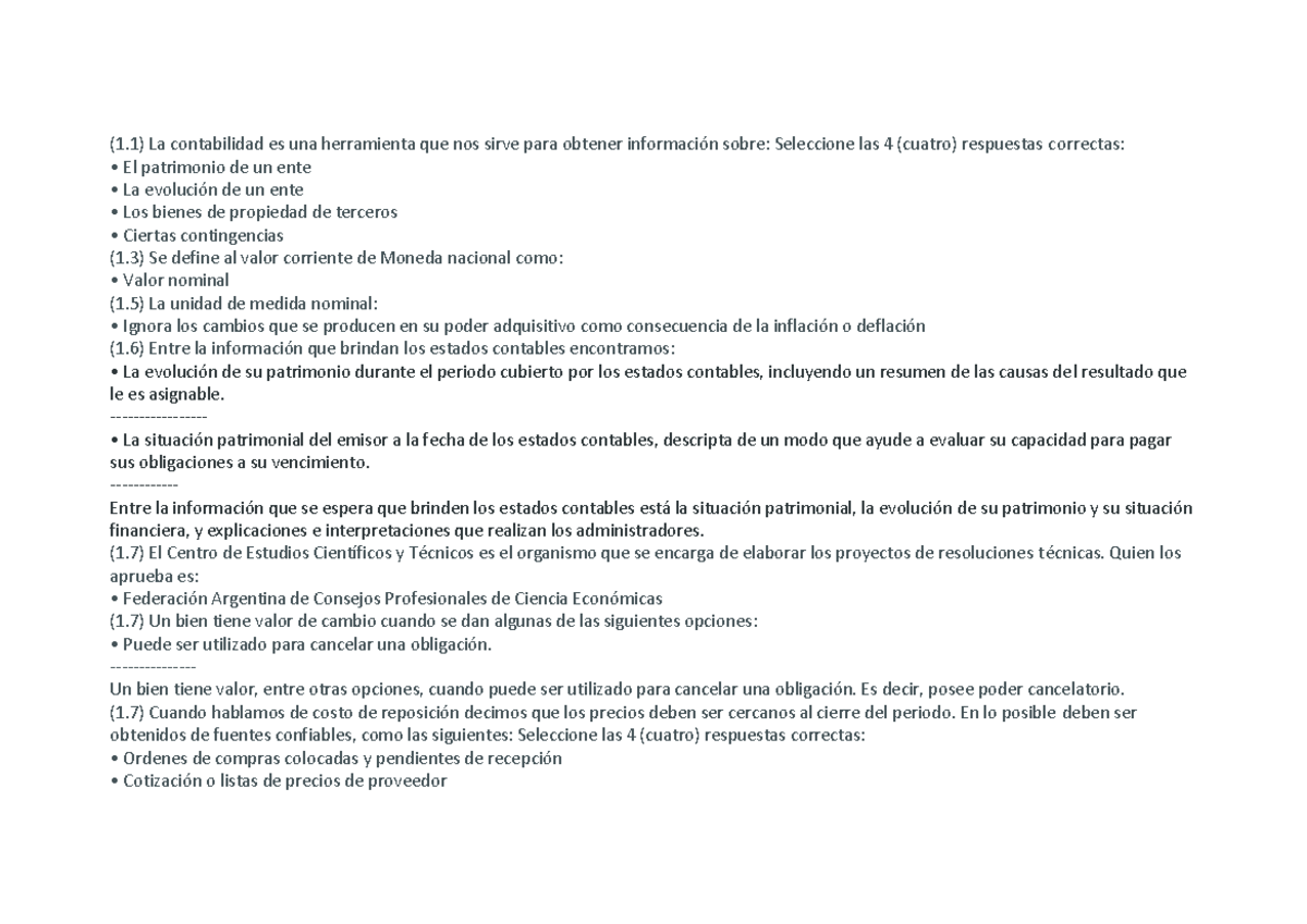 FINAL 5 29 Marzo 2019, preguntas y respuestas - (1) La contabilidad es
