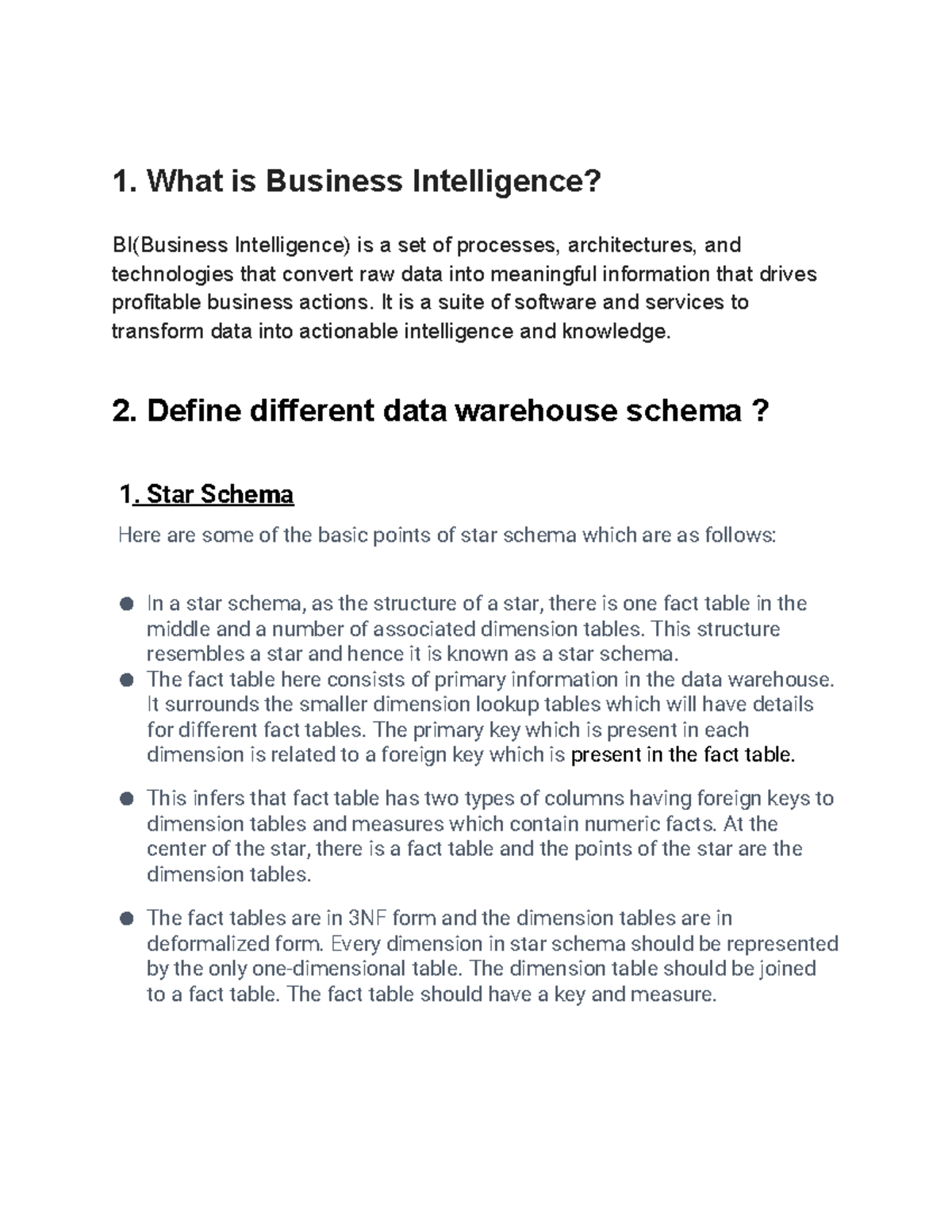 B1 Lab 1 Rahul 08 - n/a - 1. What is Business Intelligence? BI(Business ...