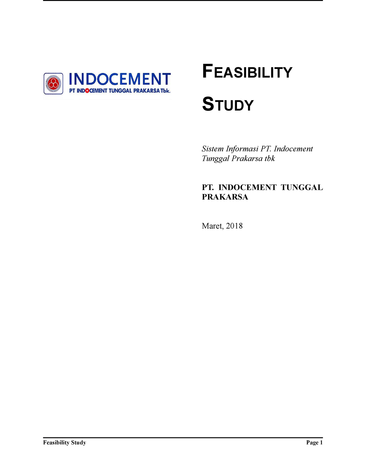 Tugas Feasibility Kelompok 4 - FEASIBILITY STUDY Sistem Informasi PT ...