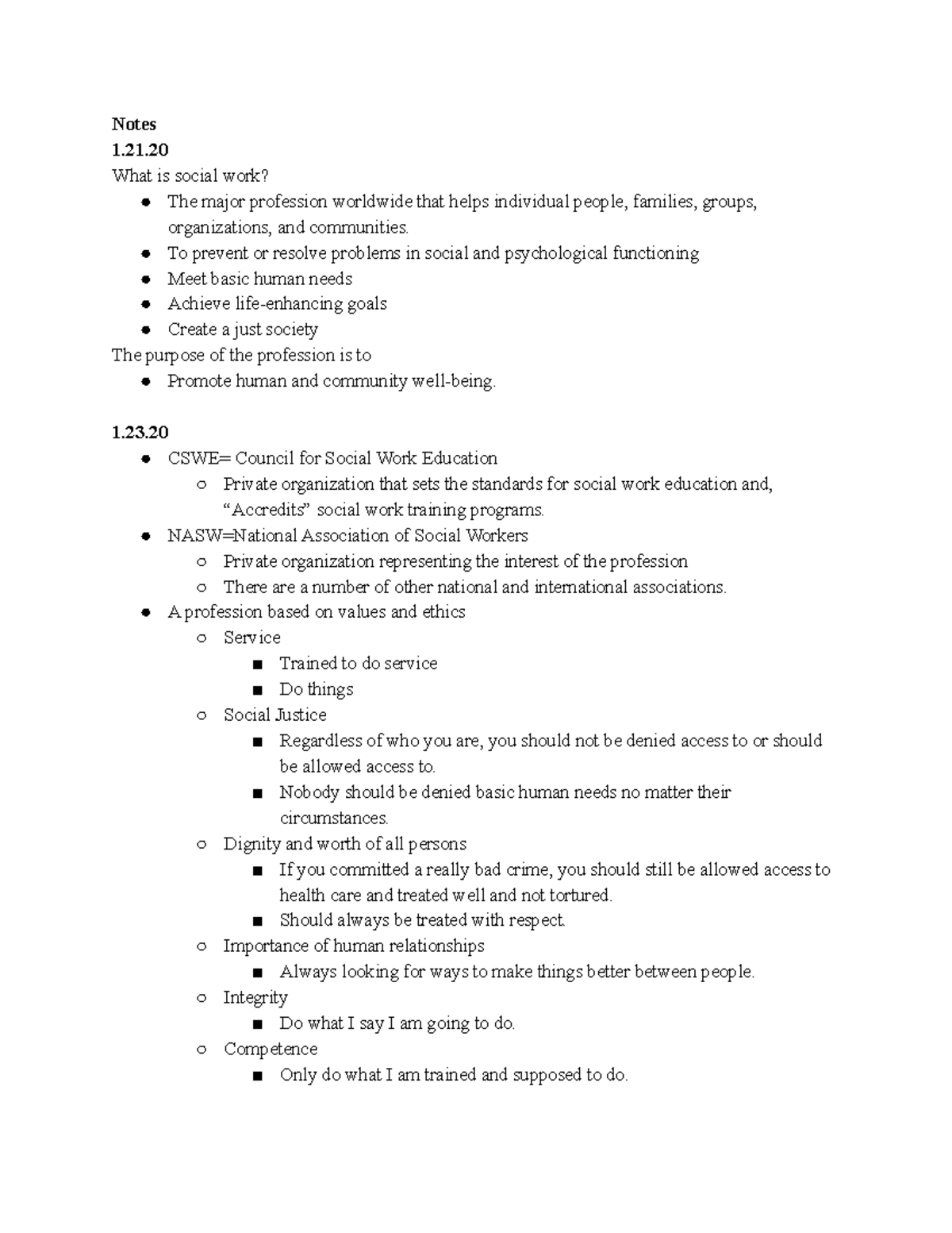 Social Work Notes 1 - NoWeV 1. WhaW is social Zork? Ɣ The major ...