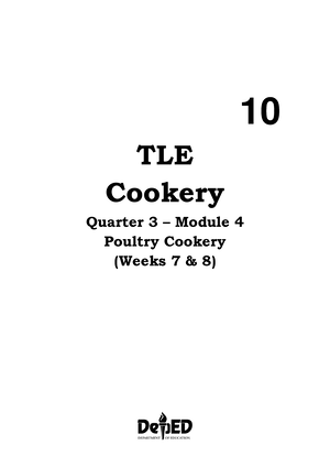 4 Q4 TLE Cookery 10 - Module 4 Quarter 4 - 10 TLE Cookery Quarter 4 ...