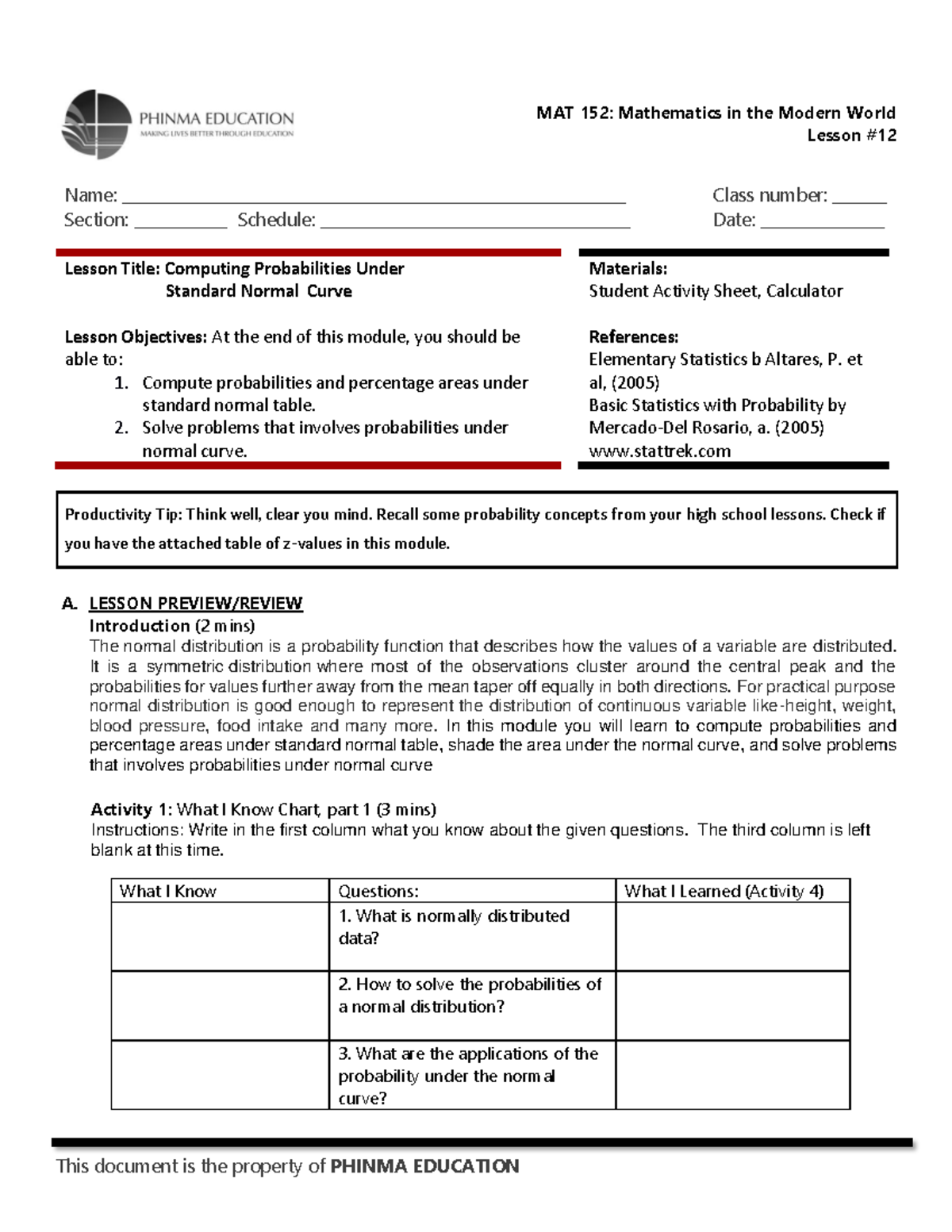 SAS 12 MAT 152 FLM v2 - This file contains lessons in Mathematics ...