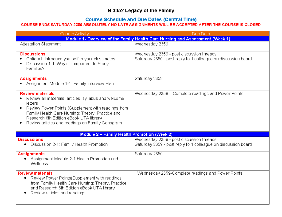 Course Schedule 2024 Summary The Legacy Of The Family N 3352 Legacy   Thumb 1200 927 