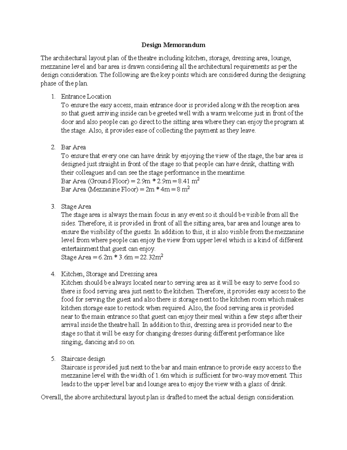 Design-memorandum - structural - Design Memorandum The architectural ...