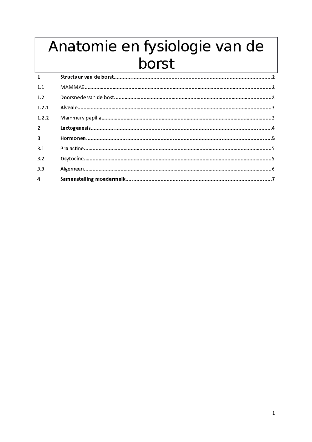 Anatomie En Fysiologie Van De Borst - Module 4 - Anatomie En Fysiologie ...