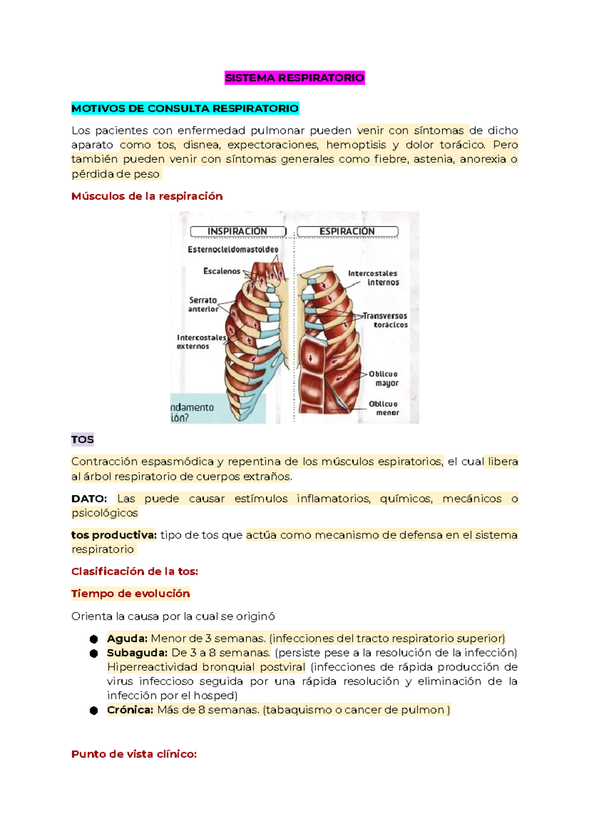 Respiratorio Normal - Resumen De Todo El Capitulo De Esa Asignatura De ...