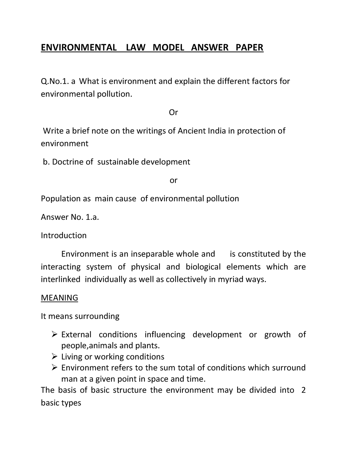 environmental-notesnotes-environmental-law-model-answer-paper-q-no