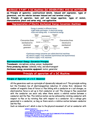 BEE Module 2 Notes - bee - I/II Semester BASIC ELECTRICAL ENGINEERING ...