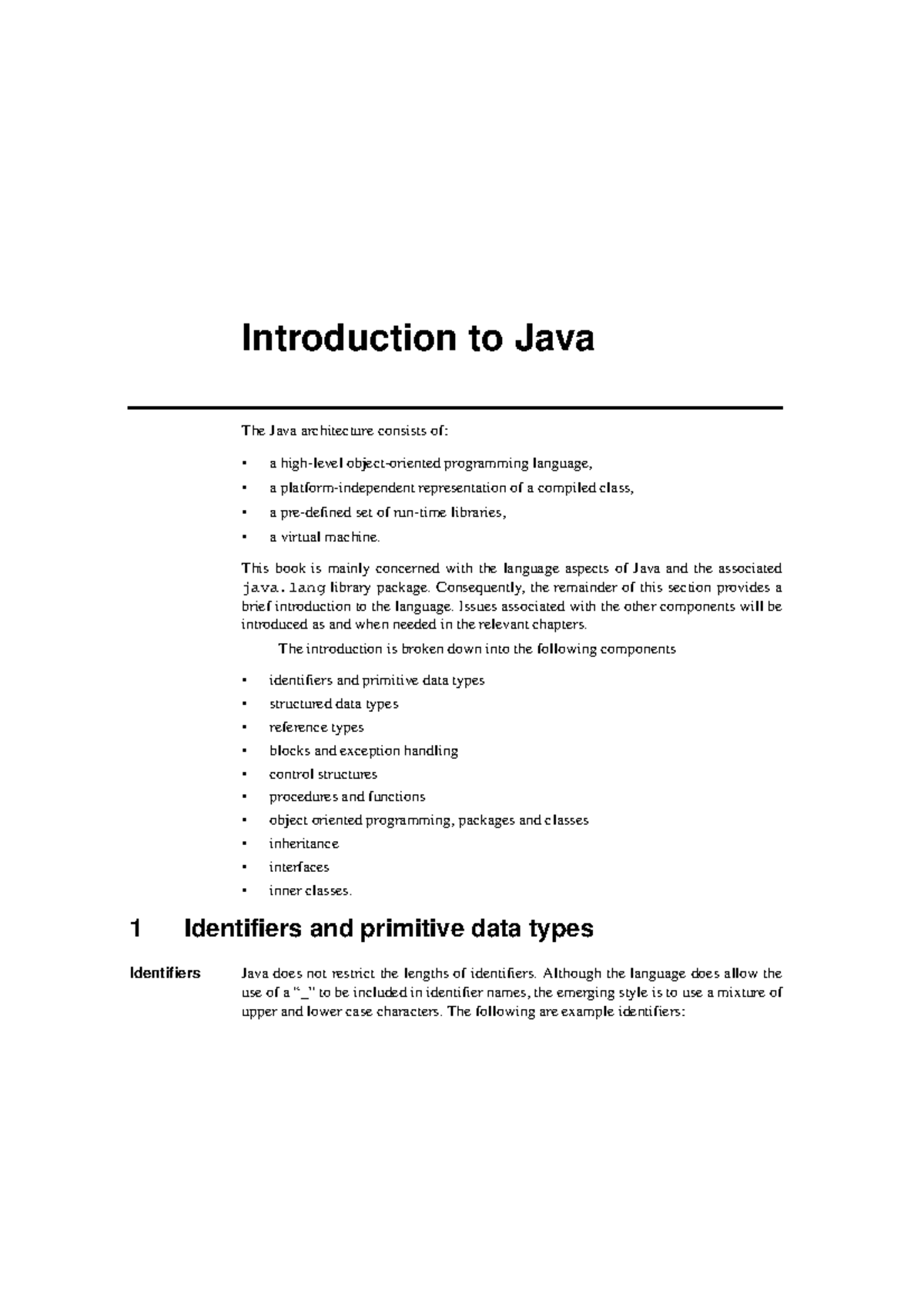  Intro This material is important for web developing. The Java