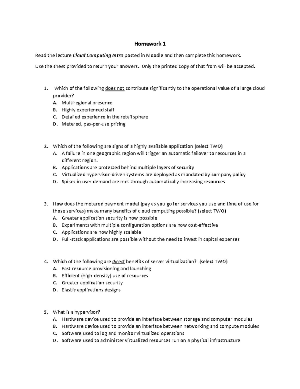 Homework 1 - Notes On Microprocessing. - Homework 1 Read The Lecture ...