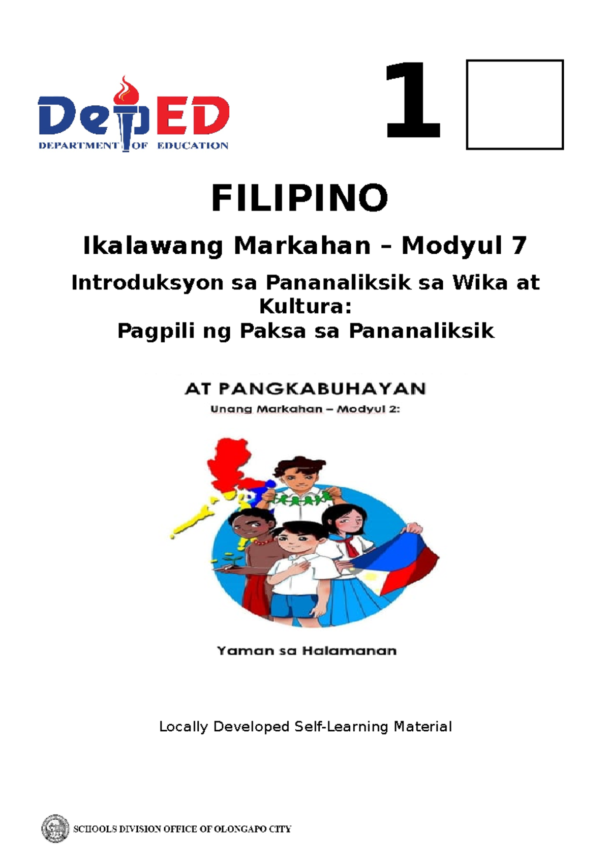 Filipino 11 Shs 7th Week Filipino Ikalawang Markahan Modyul 7