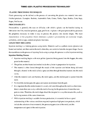 Criteria FOR Design - Plastic processing technology - CRITERIA FOR ...