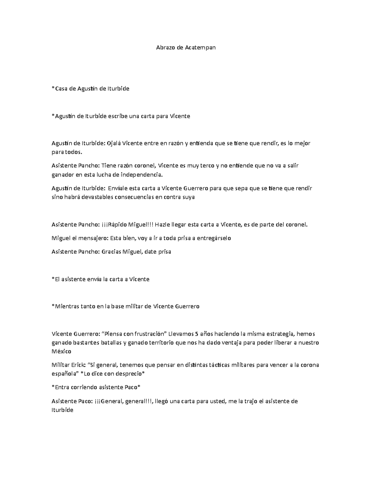 Abrazo de Acatempan Evidencia 3 Historia - Abrazo de Acatempan *Casa de